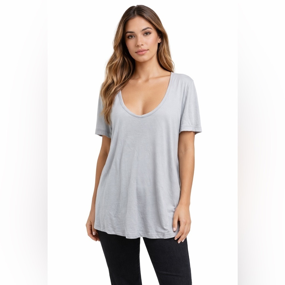 Burberry Light Gray Short Sleeve Tee